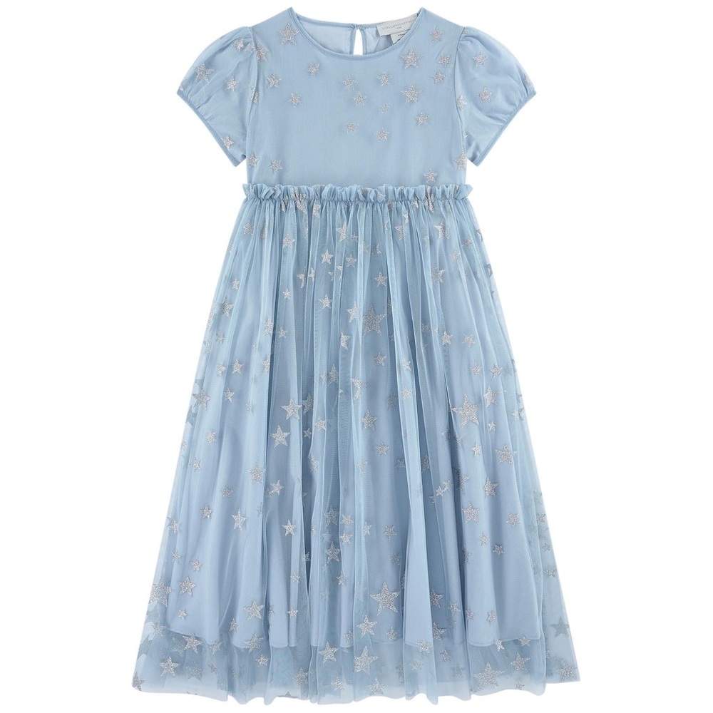 Stella McCartney Star Tulle Dress Blue